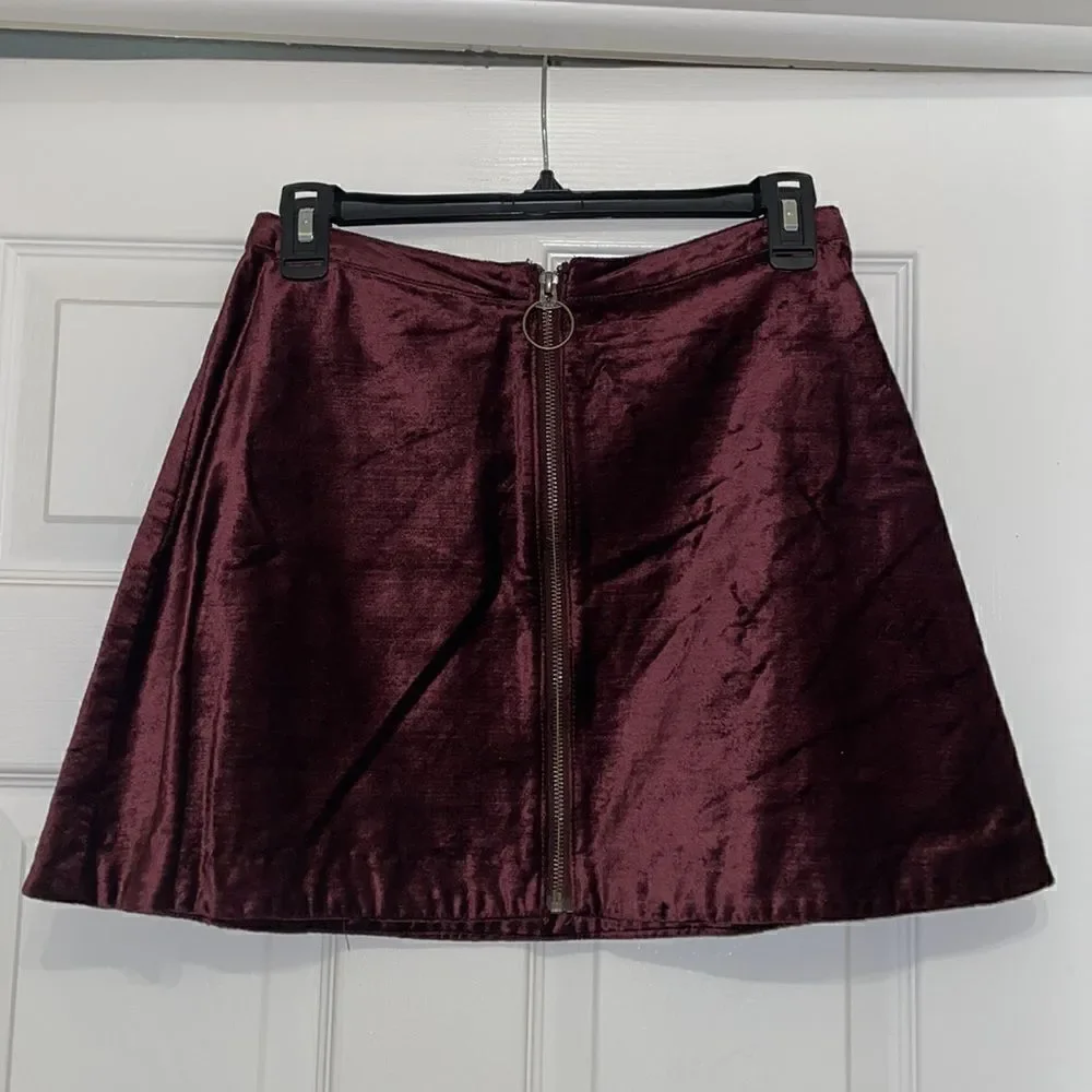 Free People Funkytown One and Only Skirt in Wine